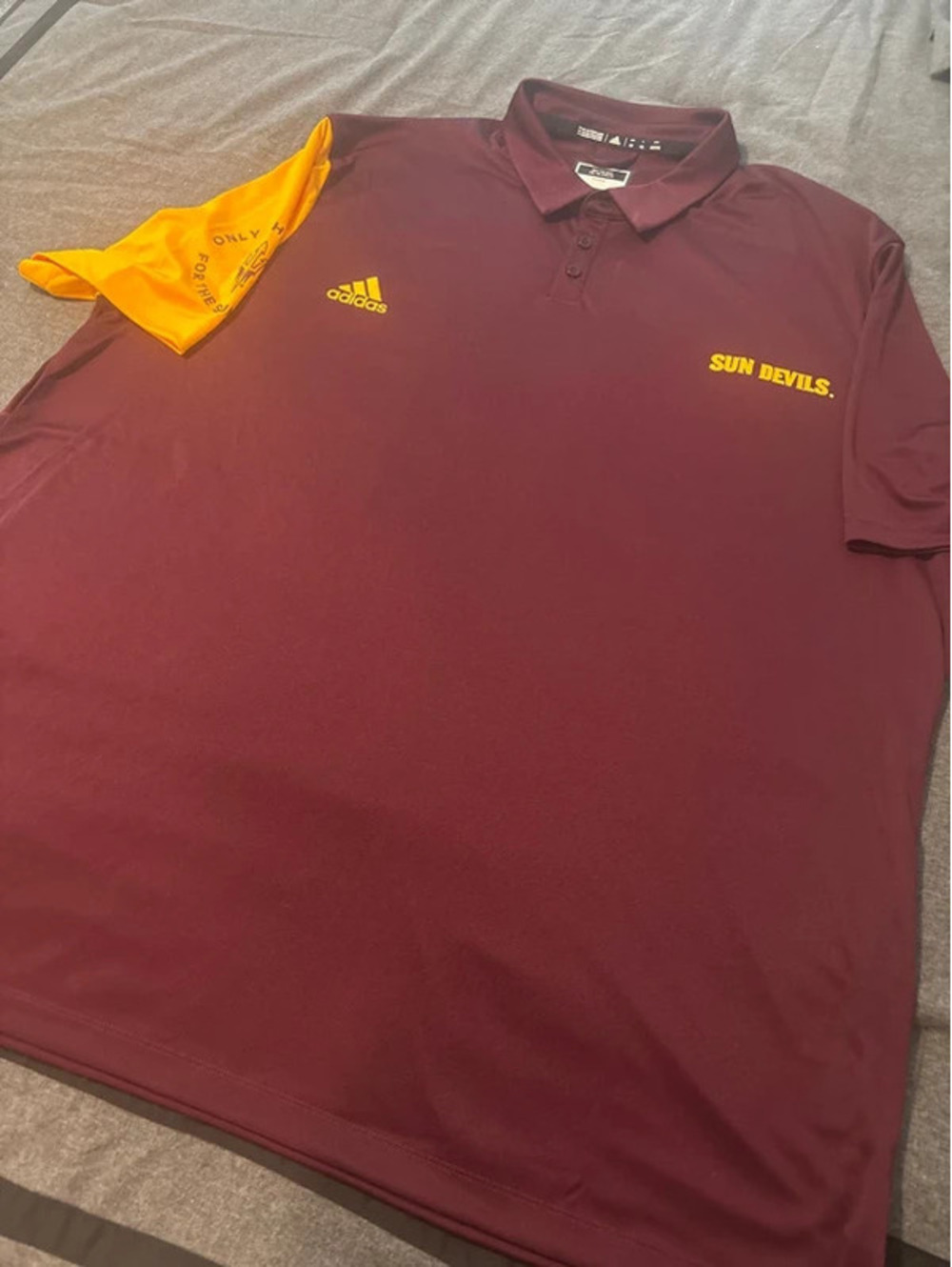 Arizona State Sun Devils ASU Mens Black Adidas Polo Shirt Sz 4XL